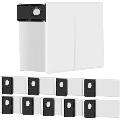 Lot de 10 sacs à poussière pour aspirateur robot Eureka J15 Pro Ultra, sacs à poussière de rechange jetables de grande capacité de 3 L (1/5)