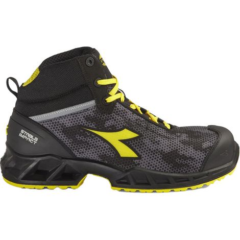 Scarpe antinfortunistiche Diadora Shark Stable Impact Mid S3 SRC ESD - 40 - Nero/Grigio