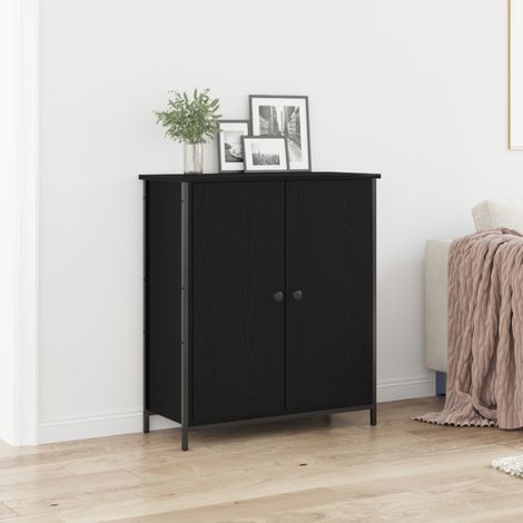 vidaXL Sideboard Black Oak 70 x 30 x 80 cm Engineered Wood (1/5)