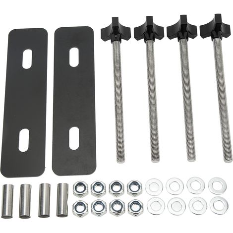 Kit de fixation pour plaques de traction, goupilles de montage en acier M10x180, entraxe de 3,15 à 5,51 pouces, support de montage pour SUV et voiture, noir (1/5)