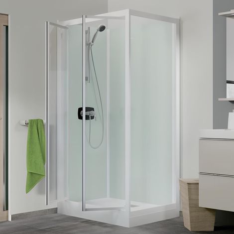 Cabine de douche Kineprime glass 100x80 pivotant receveur bas mecanique réf. CA713MTN (1/3)