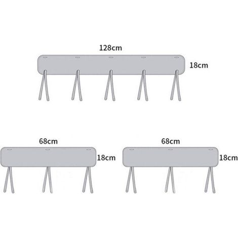 Barrière De Lit - Maille Respirante - Compatible Lit Bébé Et Berceau - 128 X 18 Cm + 2 X 68 X 18 Cm - Lot De 3 Pièces (1/5)