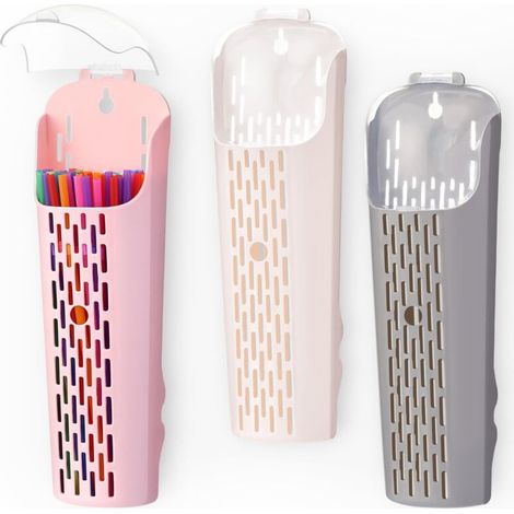 Organisateur Pour Pailles - Égouttoir Porte-Baguettes Avec Couvercle Anti-Poussière - 3 Pièces (1/5)