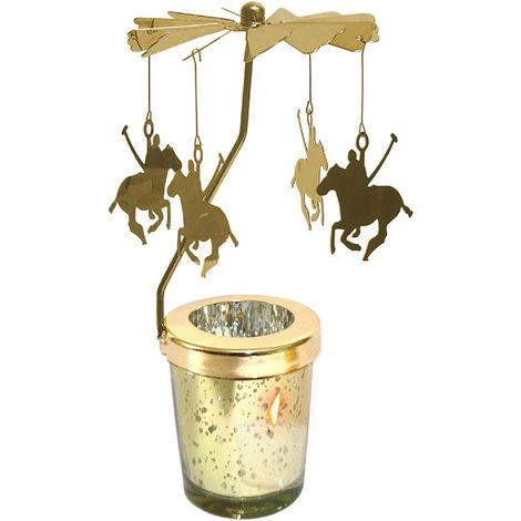 Bougeoir Rotatif Photophore, Carrousel Bougie Spinner,Chandelier Rotatif, bougeoir en Acier Inoxydable pour Restaurant, Mariage, noël, Saint-Valentin (1/5)
