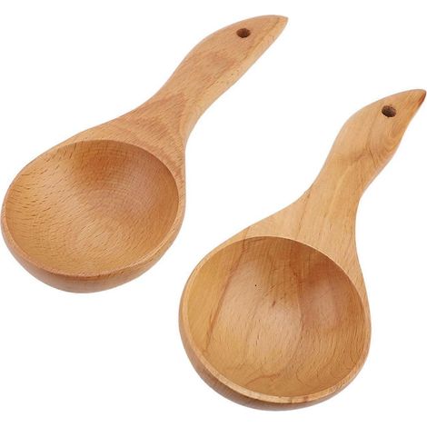 Stück Kochlöffel, exquisite antihaftbeschichtete Holzkellen zum Mischen und Umrühren von Salaten in der Küche
