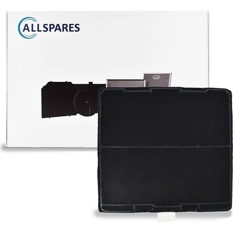 Filtro de carbón AllSpares para campanas extractoras compatible con Bosch 11026769 / DHZ5326 / Siemens LZ53251 / Neff Z5101X1 (231x214x21mm)