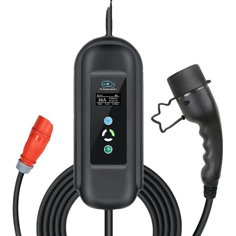 Cargador para vehículos eléctricos, 5 m de longitud, conector europeo tipo 2, YHH-T2-11KW-5M (1/2)