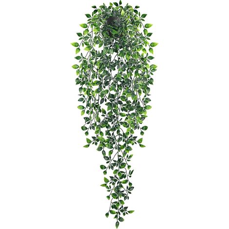 Plantes artificielles à suspendre de 86 cm en pot Mandala, vigne artificielle pour décoration intérieure et extérieure de bureau, maison, salon, salle de bain, étagère murale (lot de 1) (1/5)