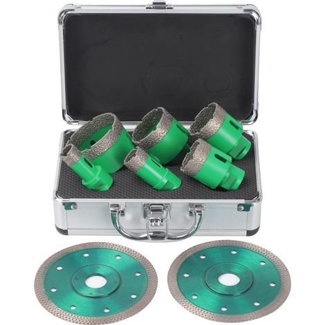 Diamond 6-piece SAWBLADE set for Marble, Fast drilling speed, Round hole without gap, Portable, Compact (1/5)