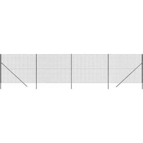 Maison Exclusive - Maschendrahtzaun Anthrazit 1,4x10 m Verzinkter