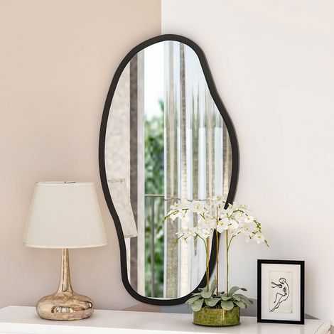 Espejo Canepina, Forma Ovalada, Tipo de Pared, Estructura Transparente, 45x85h cm Negro (1/5)