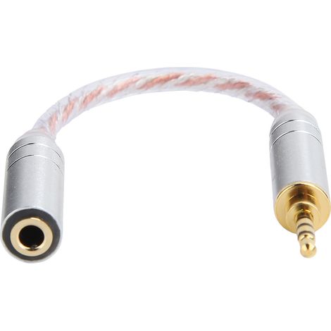 Adaptateur Audio Mâle vers Femelle, Câble de Conversion Casque pour ZX300A HiFiman 2,5mm Jack Équilibré Mâle vers 3,5mm Stéréo Femelle (1/5)