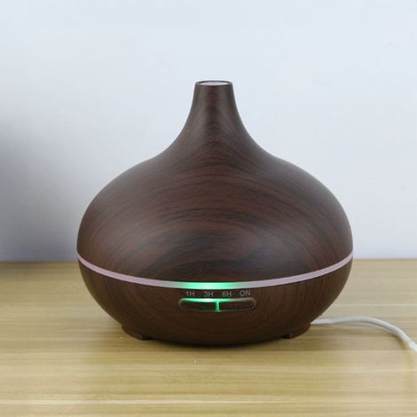 ILAYA Diffuseur d'huiles essentielles couleur bois noir à LED (1/5)
