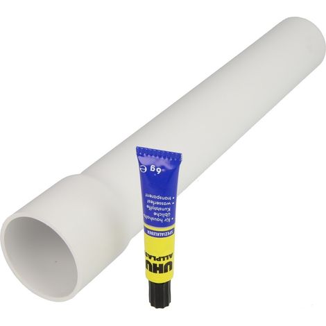 Rallonge tuyau d'écoulement diamètre 44 mm blanc, 300 mm