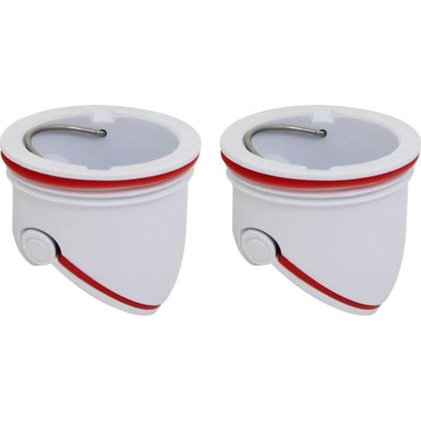 Valve Anti Odeur vanne pour Salle de Bain Siphon Bouchon évacuation de vidange Anti Insecte pour lavabo Baignoire Douche pour Sol Machine à Laver bonde egout clapet Anti refoulement (2pcs 41mm) (1/5)