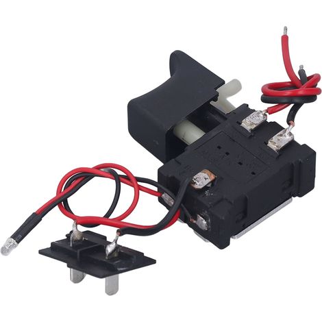 Interrupteur à gâchette de rechange pour perceuse sans fil Da Yi 12 V (7,2-24 V CC, 16 A), avec variateur de vitesse et voyant lumineux. (1/5)