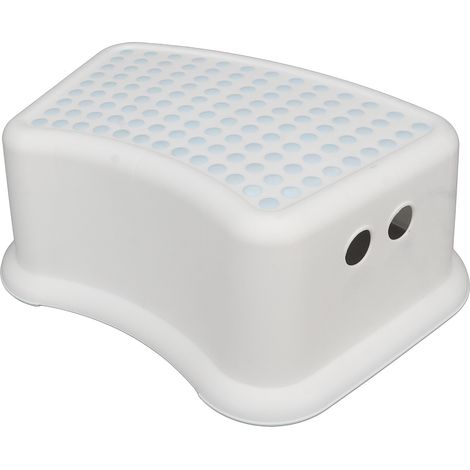 Tabouret de toilette pour enfants, antidérapant, à picots, en plastique épais, coins arrondis, léger, pour tout-petits, idéal pour la salle de bain, la chambre ou la cuisine. (1/5)