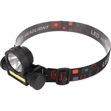 Lampe frontale d'extérieur étanche IPX4, ultra-lumineuse, rechargeable par USB, avec tête LED COB, idéale pour la course à pied et le cyclisme. (1/5)