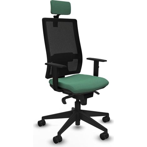 piqueras-y-crespo Chaise de bureau moderne vert émeraude (1/3)