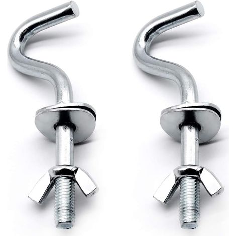 Filiyano-Crochets de rechange zingués pour hamac, ultra-résistants, compatibles avec les trous de 9,5 mm de diamètre et de 32 à 50 mm de longueur sur (1/4)