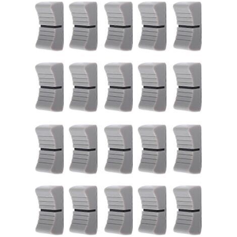 Lot de 20 boutons de fader gris pour console de mixage (1/5)