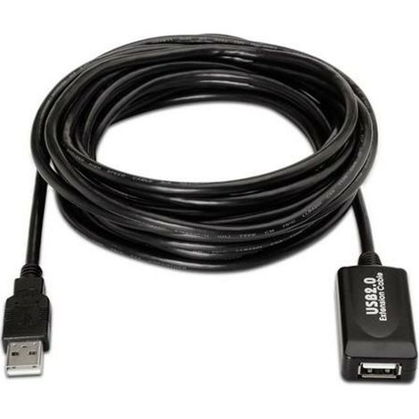 AISENS A101-0020 - Cavo di estensione USB 2.0 con amplificatore (15 m, con chipset avanzato) Colore nero (1/2)