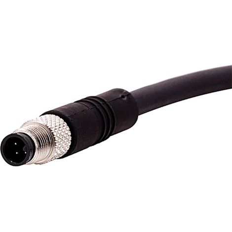 916080 STEX24 M5 Sensorleitung PUR 3-polig Stift gerade schleppkettenfähig A-Kodierung, Länge 10,0 Meter tiefschwarz RAL 9005, Kabel Außendurchmesser 3,0mm - 1 Stück