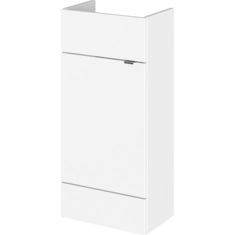 Hudson Reed Fusion Compact Gloss White 400mm Floor Standing Single Door Vanity Unit - OFF103 (1/4)