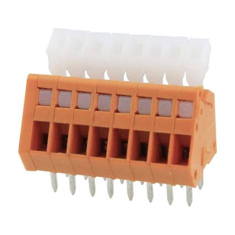 Bornier à ressort Degson DG240-2.54-08P-15-00AH-1 0.51 mm² Nombre de pôles 8 orange 1 pc(s) Y542441 (1/2)