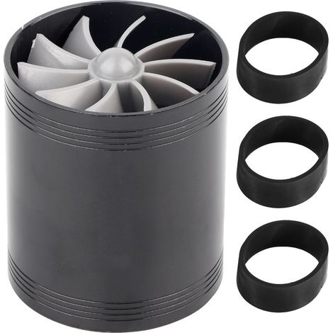 Turbocompresseur - Double Ventilateur - Pour Admission Naturelle - Aluminium - Noir - 1 Pièce (1/5)