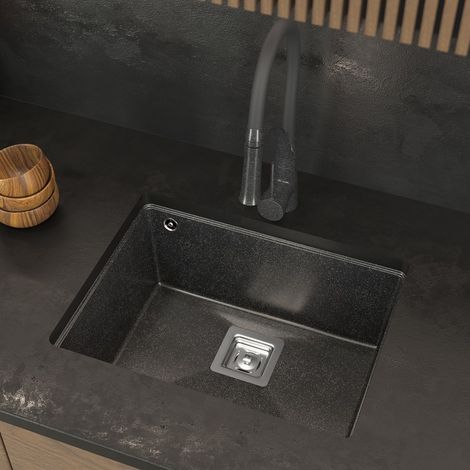 Granitan Évier Suspendu Napo 550 - Noir (1/4)