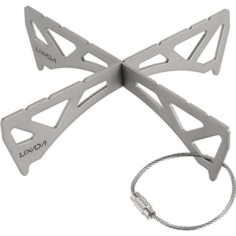 Lixada Mini-Outdoor-Kocherständer aus Titan/Edelstahl, Kreuzstativ für Topf, Campingkocher