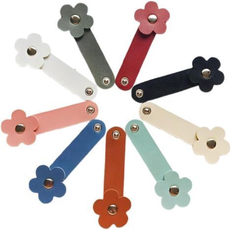 24 Pieces Reusable Cable Tie Organizer for Wire and Cable Management (Pink) (1/5)