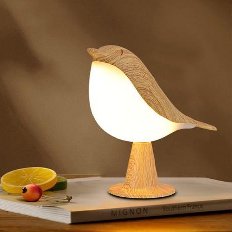 Veilleuse, lampe de chevet décorative à LED, lampe de nuit oiseau, lampe de table tactile rechargeable (marbre) (1/4)