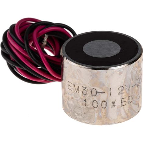 Aimant de porte pour contrôle d'accès RS PRO 12V c.c., 280N Diam 30mm ( Prix pour 1 )