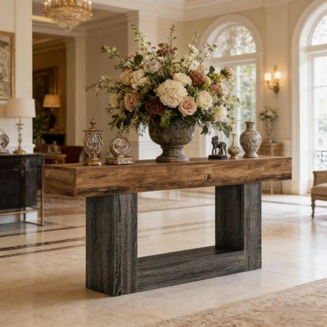 Tavolo consolle con ripiano in MDF 160 cm OKMYHOME (1/5)