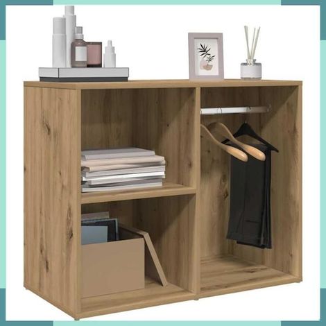 857032 Armoire de dressing chêne artisanal 80x40x65 cm bois ingénierie (1/5)