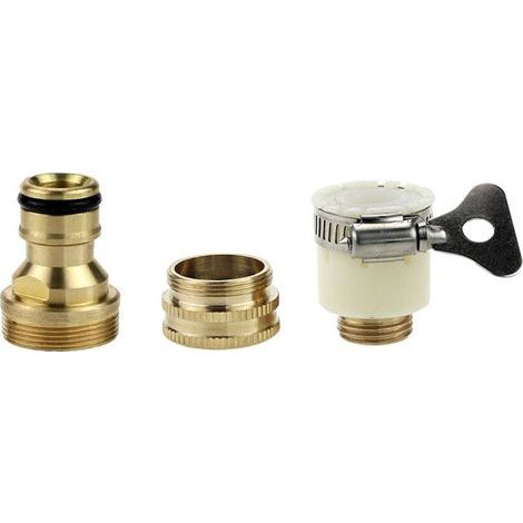 Accessoires Pistolet à Eau Haute Pression, interface robinet, tuyau télescopique métal à trois articulations, conversion rapide (1/3)