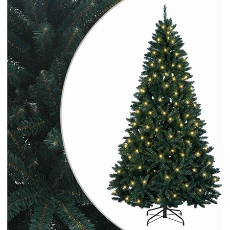 vidaXL Albero di Natale artificiale a cerniera verde scuro 270 cm