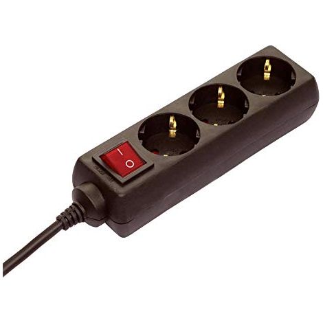 AS Schwabe 11362 Multipresa con interruttore Nero Schuko 1 pz. (1/4)