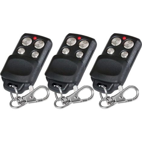 Lot de 3 télécommandes de remplacement à code tournant 433,33 MHz. Ensemble de 3 télécommandes de remplacement de haute qualité.