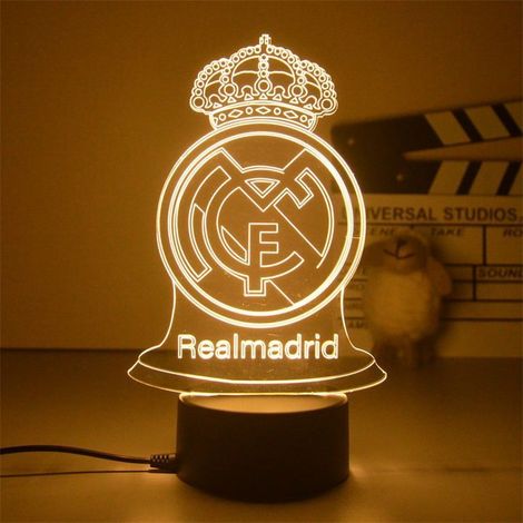 Veilleuse LED 3D pour chambre d'enfant aux couleurs du Liverpool Football Club, avec motif dessin animé