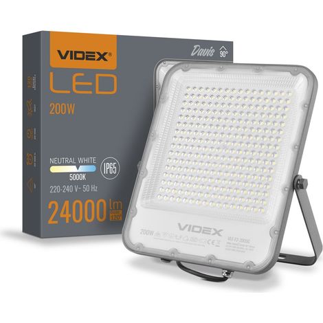 Halogenstrahler 200W neutrales Licht 5000K 24000lm IP65 DAVIS Videx