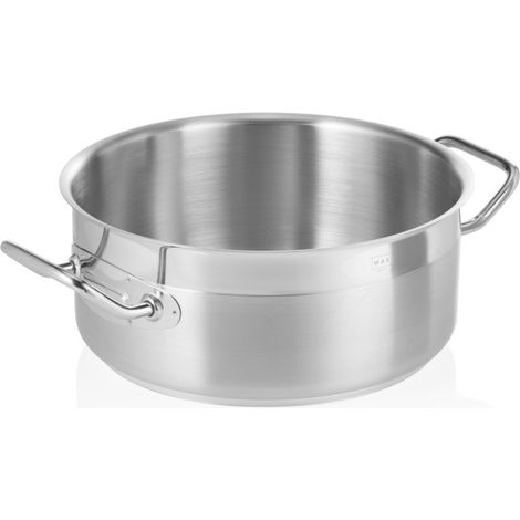 Marmite modèle plat COOKWARE 21 Ø 28 cm H 13 cm 7 ltr inox 18/10 - Was Germany (1/2)