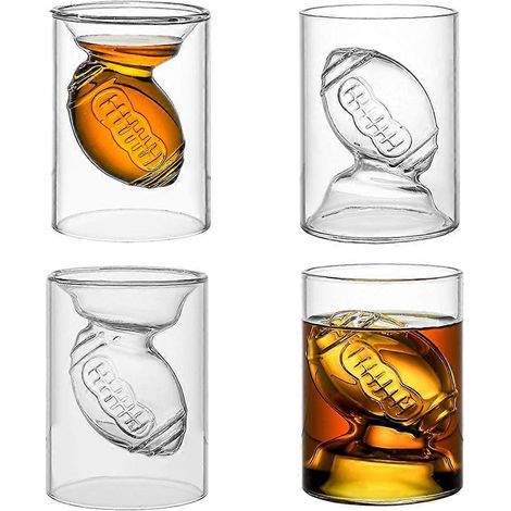 Lot de 4 verres à shot réversibles sur le thème du football -- (1/5)