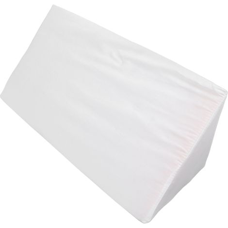 Coussin triangulaire en mousse pour reposer les jambes, les chevilles et les genoux, coussin de surélévation pour personnes âgées et patients (blanc) (1/5)