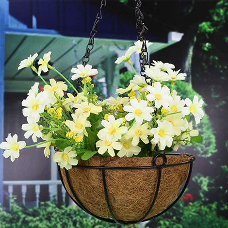 Ronde Doublure en Fibre de Coco 36cm Remplace de Doublures De Coco Naturelle, Palm Tenture Pot de Fleurs pour Paniers Suspendus en Intérieur ou Extérieu - 3 Pcs