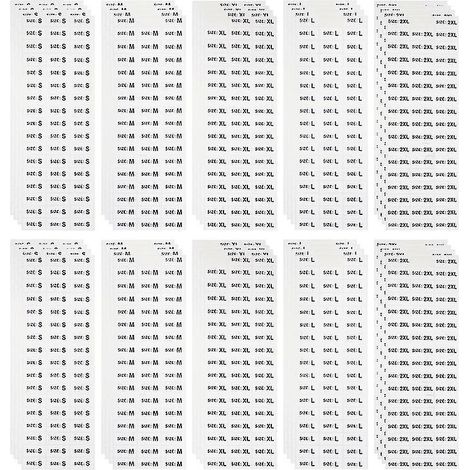 2500 Stück Größenaufkleber (1/3)