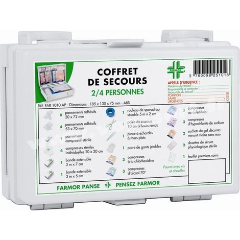 COFFRET DE SECOURS FARMOR 2/4 PERSONNES EN ABS - FAR 1010 AP (1/2)
