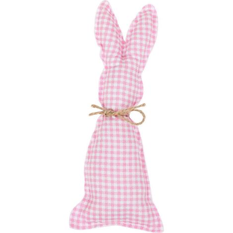 Osterhase aus Stoff, Plüschtier, Osterdekoration, Weihnachtsgeschenk, rosa kariert (1/3)